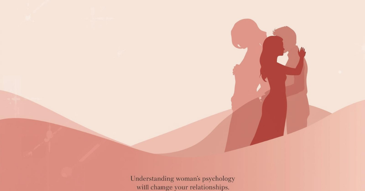 夜に誘うことに悩む女性の心理を表現した淡いピンクの抽象シルエットイラスト