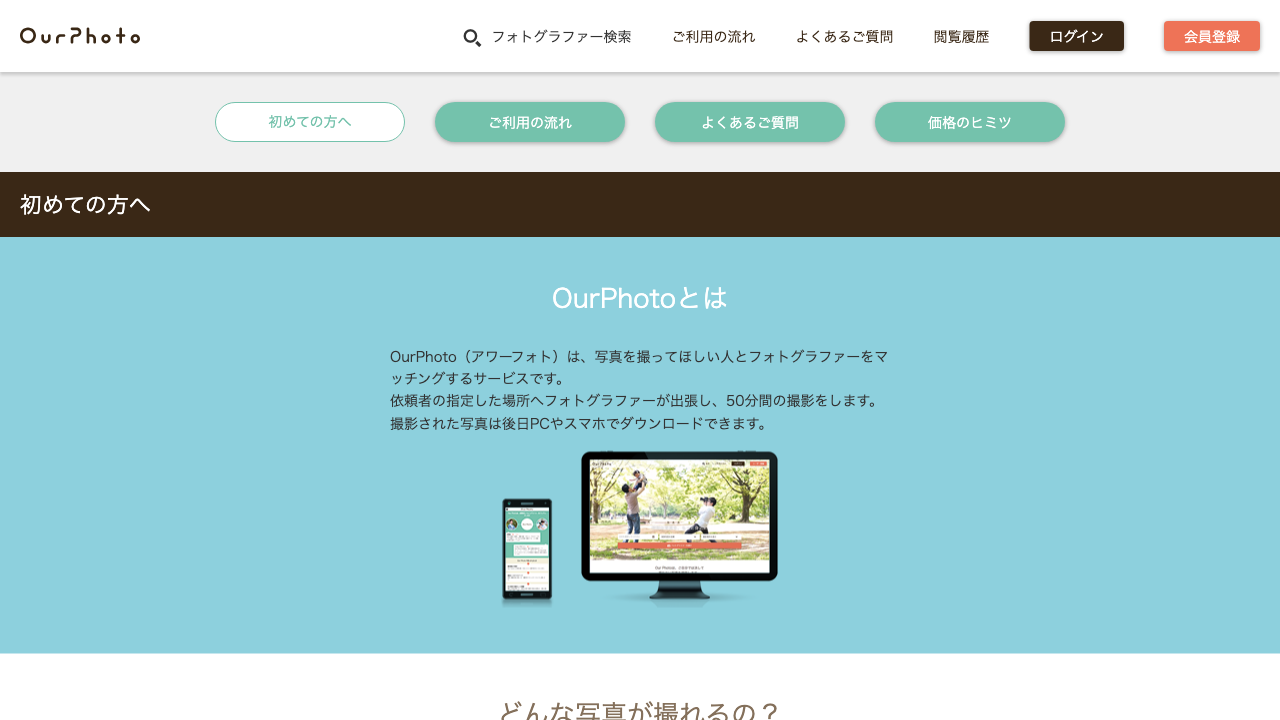 OurPhotoの説明用Visual
