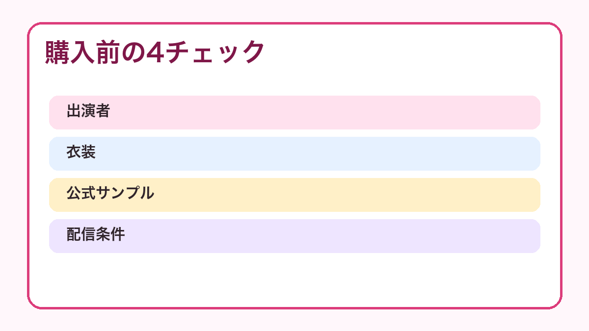 コスプレAVの購入前チェック図解