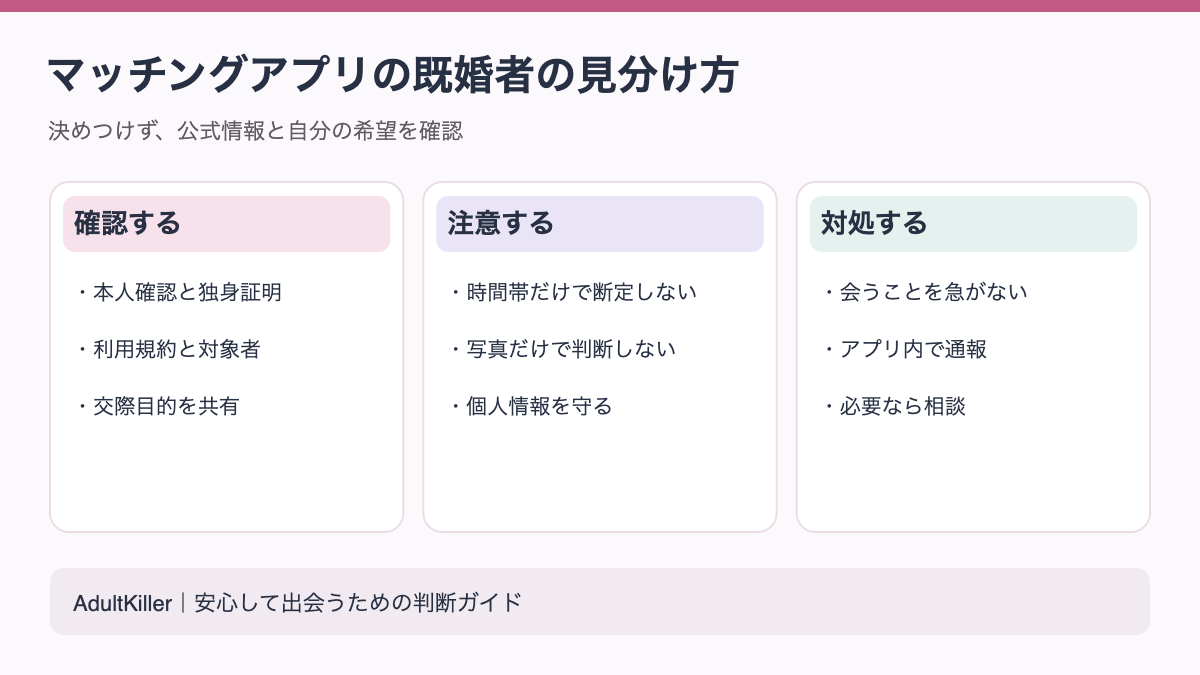 マッチングアプリの既婚者の見分け方と安全な対処法