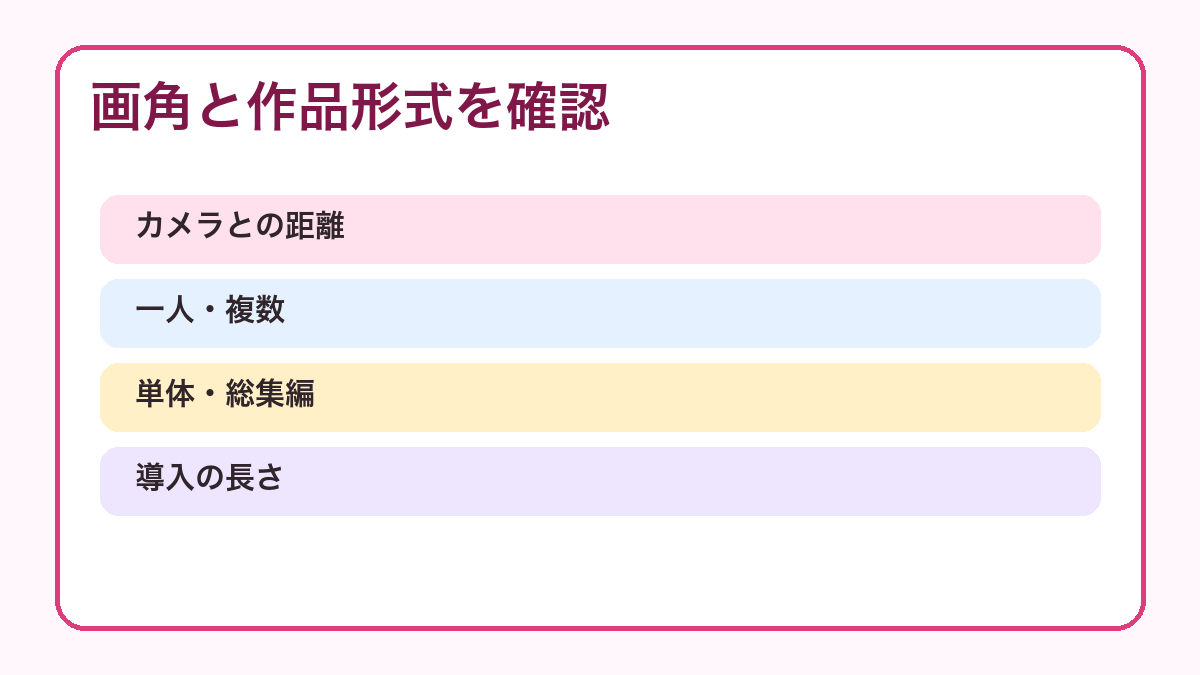 ハメ撮りAVの画角と作品形式を確認する図解