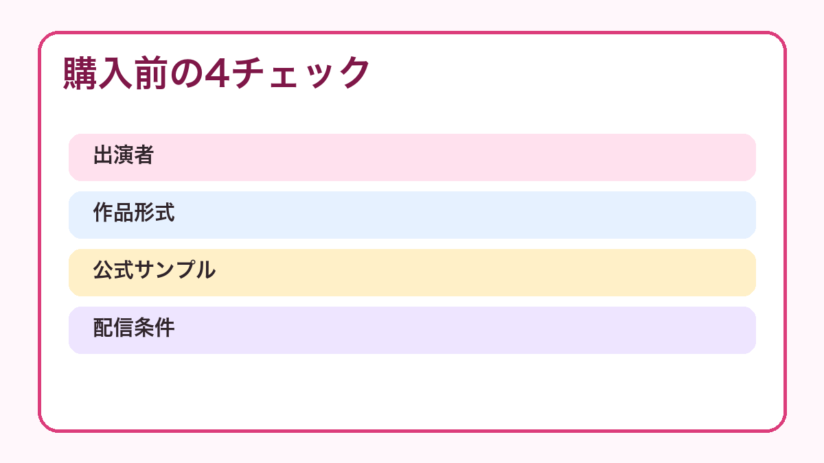 中出しAVの購入前チェック図解